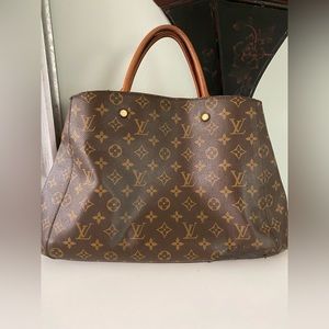 Authentic Louis Vuitton Signature Monogram Montaigne MM